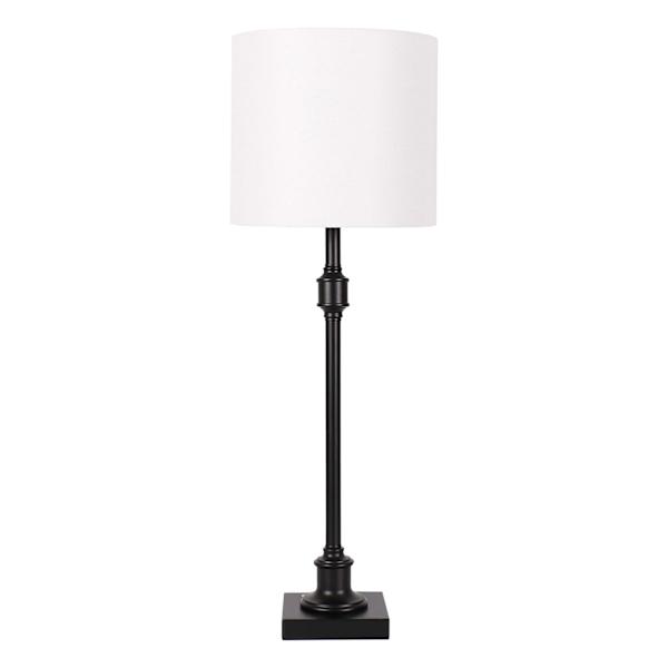 at home Black Metal Buffet Large Table Lamp with Shade 29"