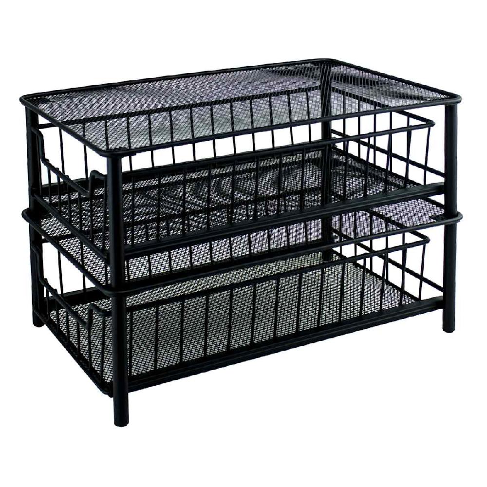 At Home Black Under The Sink Storage Organizer Small