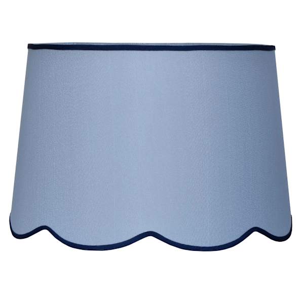 at home Blue & Navy Scalloped Medium Lamp Shade 13x15x10