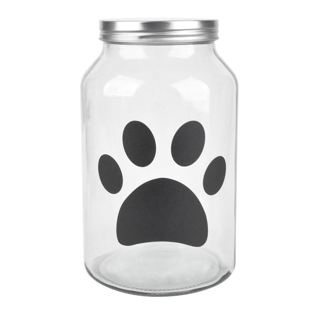 At Home Buddy Chalkboard Paw Clear Glass Canister Large