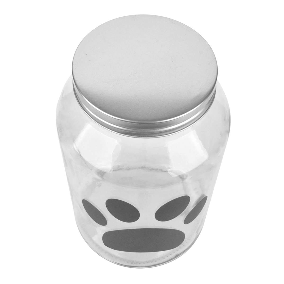 At Home Buddy Chalkboard Paw Clear Glass Canister Large
