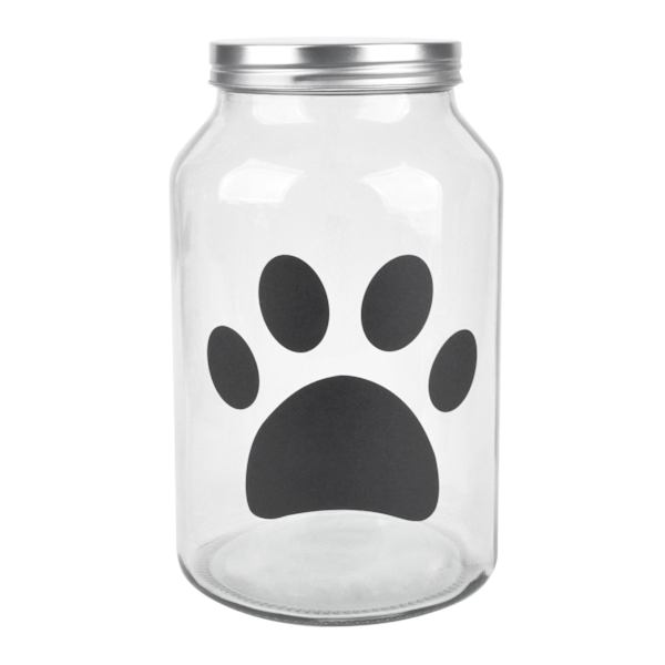 at home Buddy Chalkboard Paw Clear Glass Canister Large