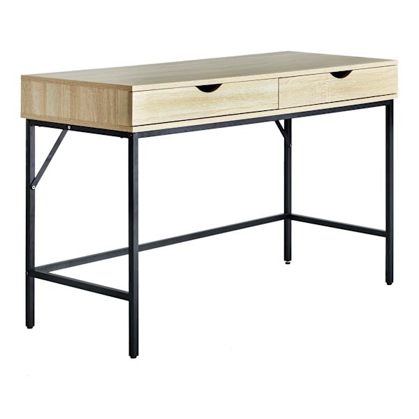 at home Burnaby Wood & Metal Desk Natural Wood Finish
