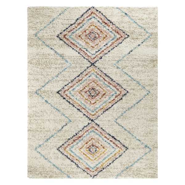 at home (C121) Sedona Multicolor Diamond Design Shag Area Rug 5x7