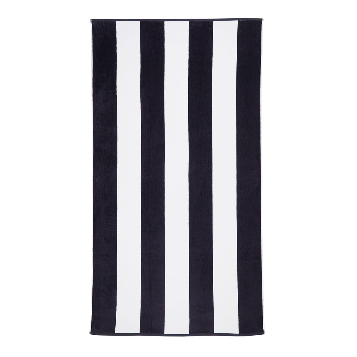 At Home Cabana Black & White Reversible Beach Towel 40x72