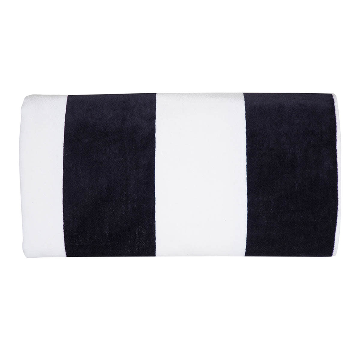 At Home Cabana Black & White Reversible Beach Towel 40x72