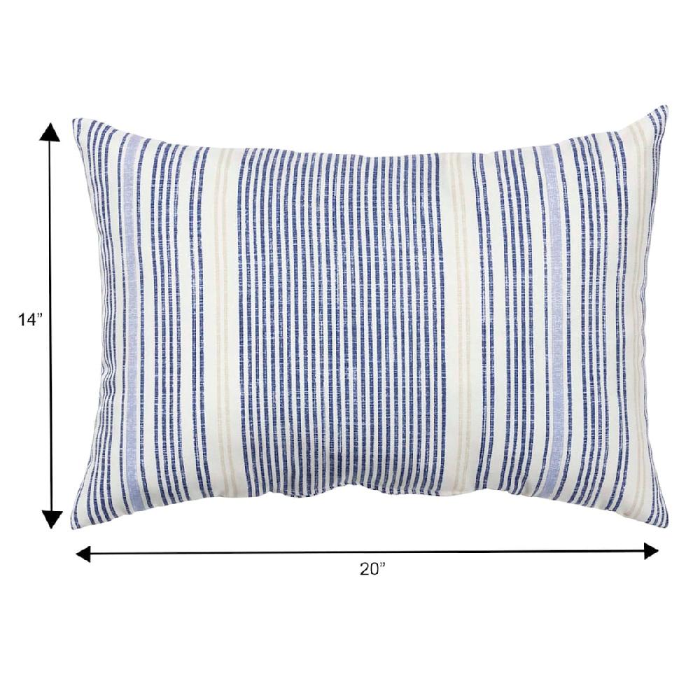 At Home Calisto Pin Stripe Lumbar Outdoor Throw Pillow 14x20