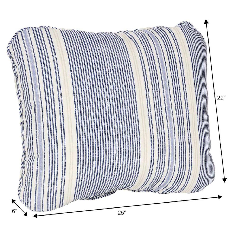 At Home Calisto Pinstripe Outdoor Corded Back Cushion