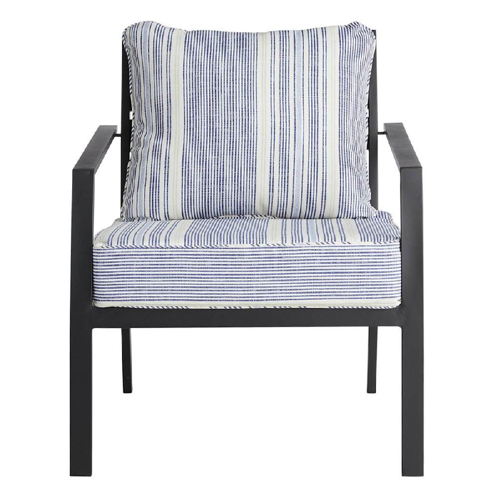 At Home Calisto Pinstripe Outdoor Corded Back Cushion