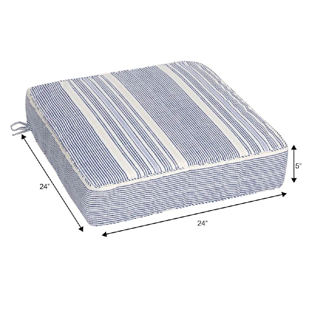 At Home Calisto Pinstripe Outdoor Deep Seat Cushion
