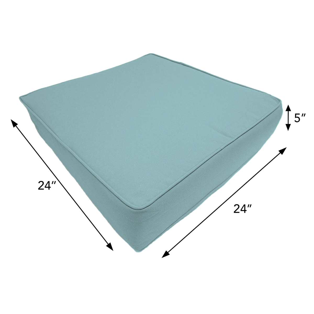 At Home Canal Blue Canvas Single Outdoor Deep Seat Cushion