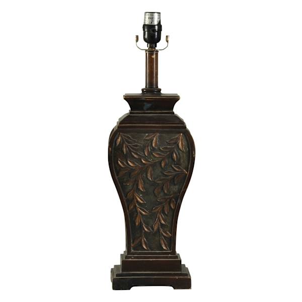 at home Chestnut Leaf Patterned Medium Table Lamp Base 21"