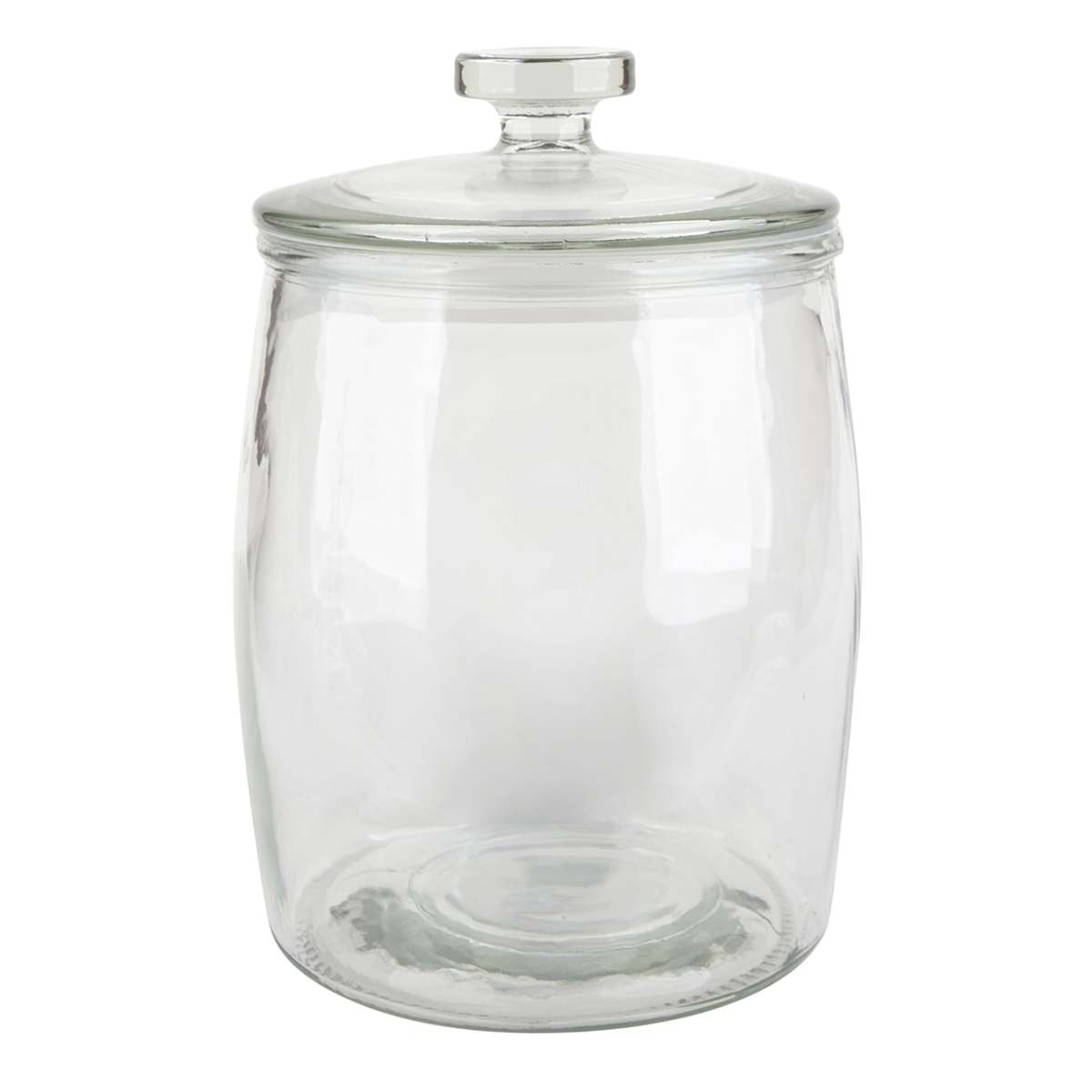 At Home Clear Glass Canister With Flat Knob Glass Lid 143oz