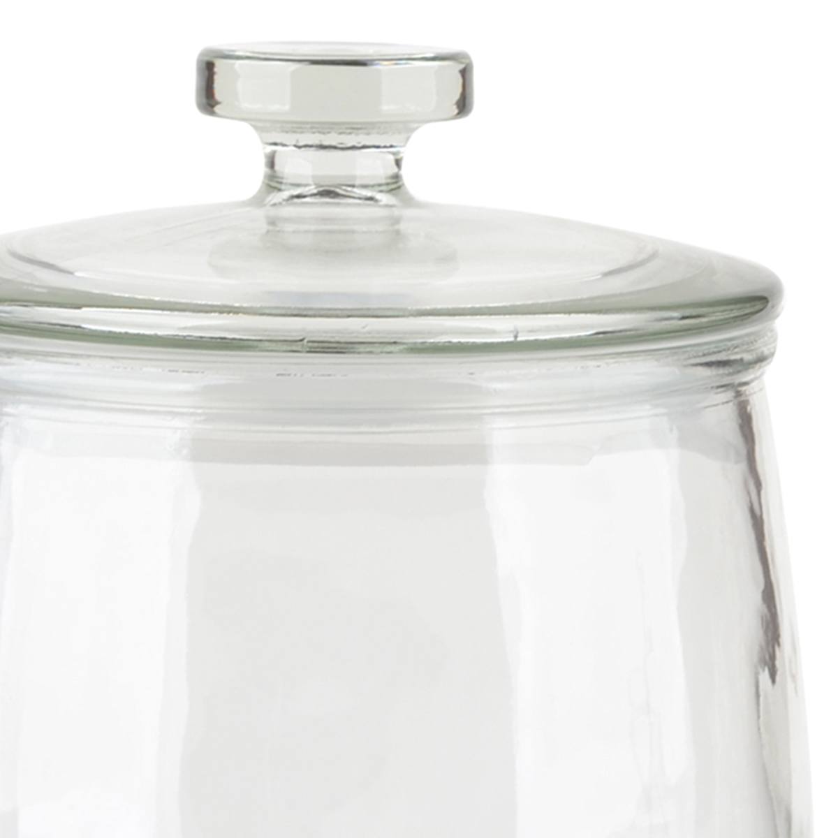 At Home Clear Glass Canister With Flat Knob Glass Lid 143oz