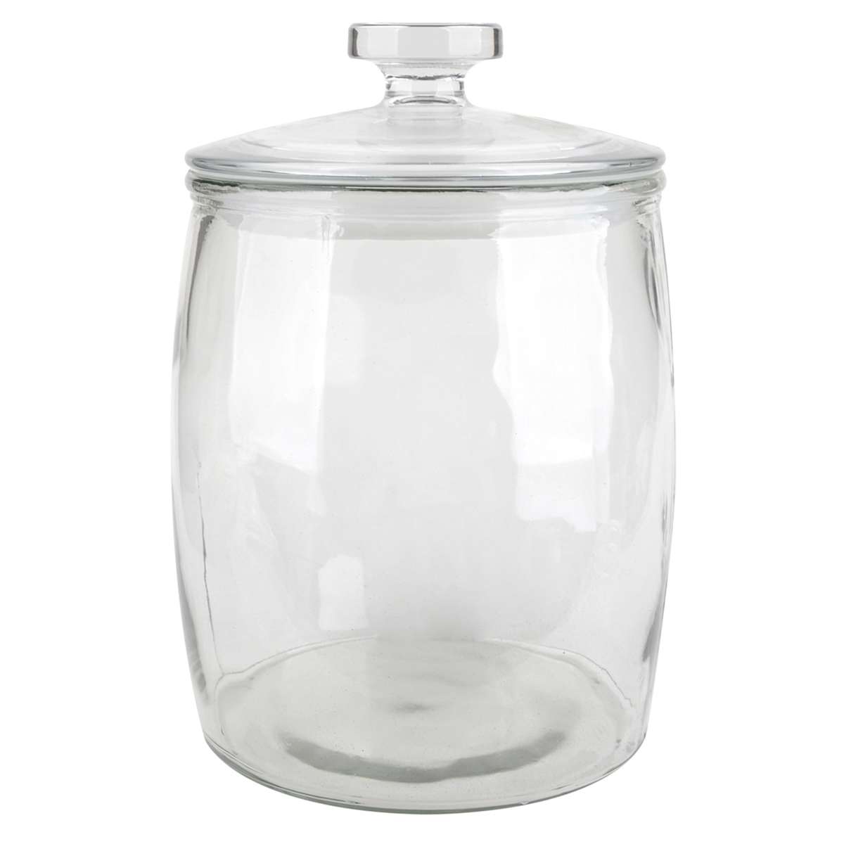 At Home Clear Glass Canister With Flat Knob Glass Lid 80oz