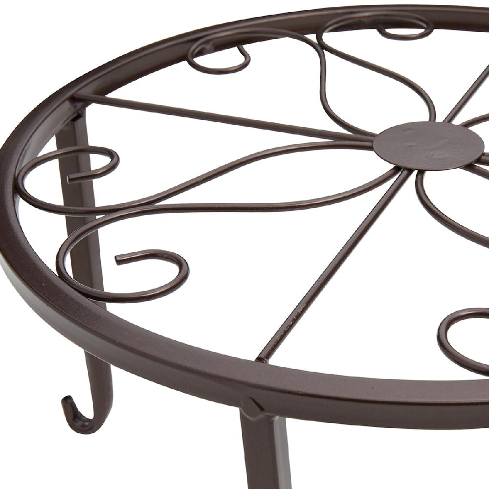 At Home Copper Colored Metal Star Plant Stand Large