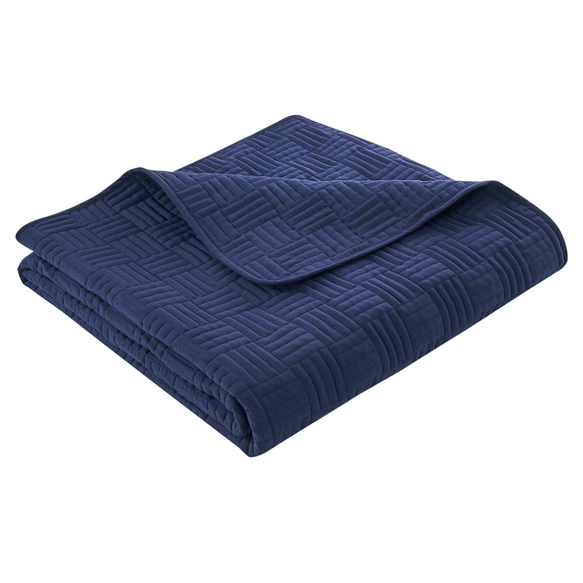 At Home Crosby St. 3-Piece Navy Blue Washed Microfiber Quilt Set King