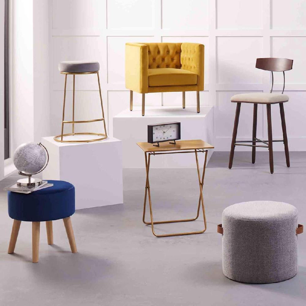 At Home Crosby St. Bendell Velvet Tufted Accent Chair Yellow