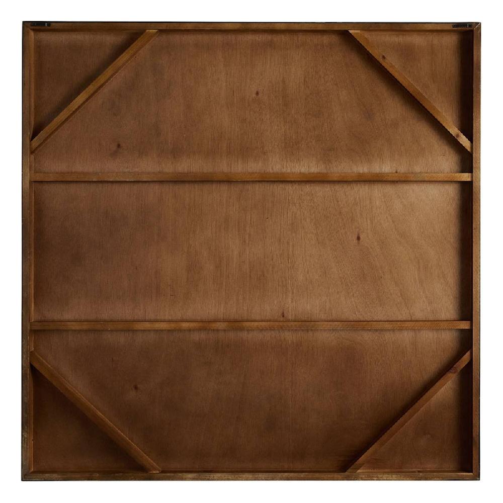 At Home Crosby St. Black Abstract Wooden Wall Art 39"