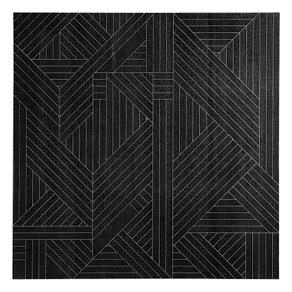 at home Crosby St. Black Abstract Wooden Wall Art 39"
