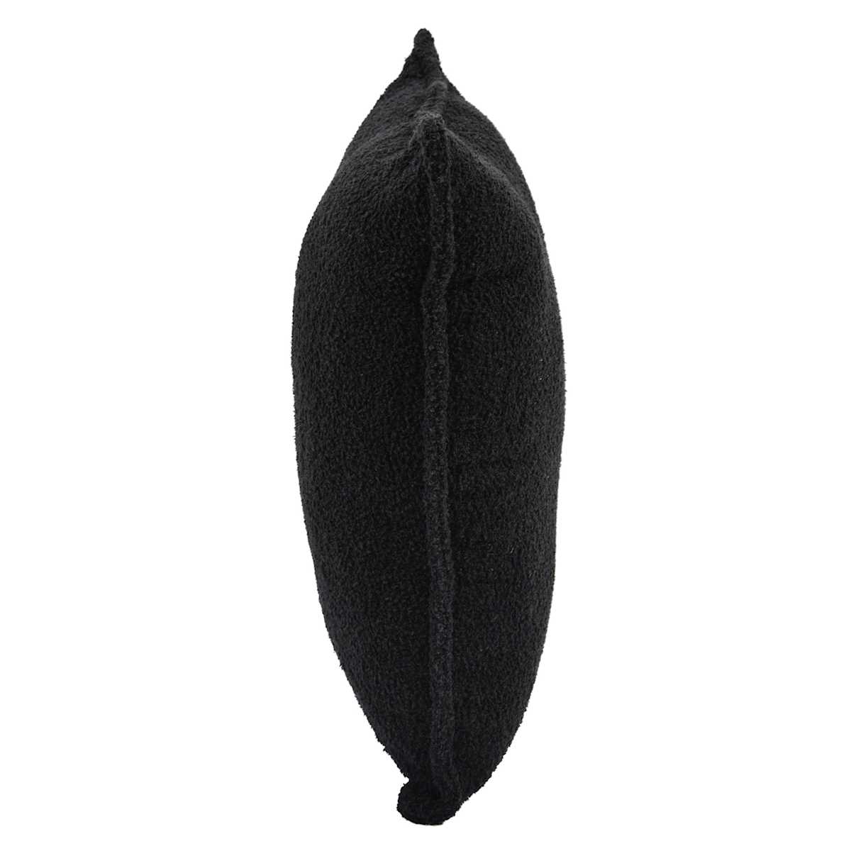 At Home Crosby St. Black Soft Textured Boucle Throw Pillow 24"