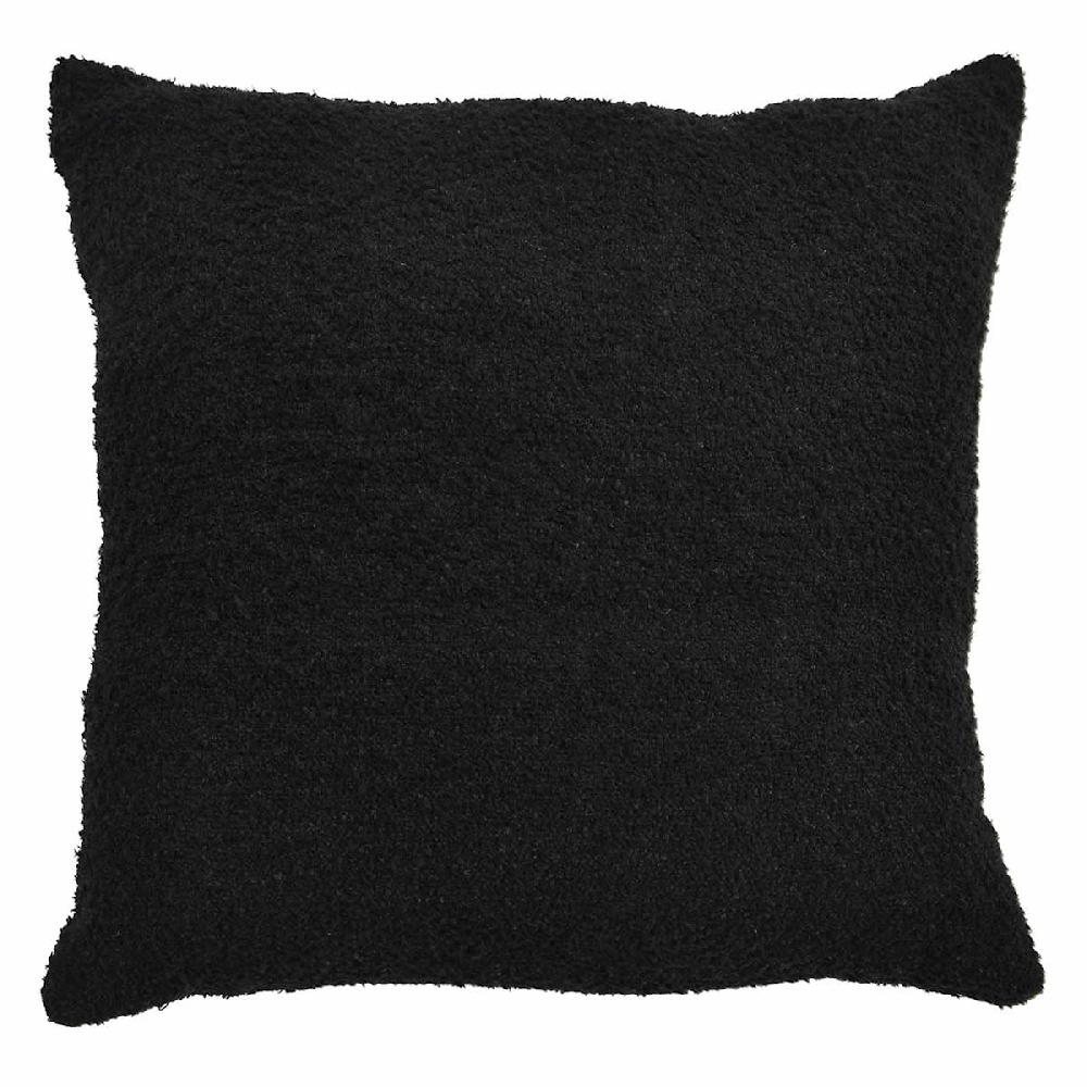 At Home Crosby St. Black Soft Textured Boucle Throw Pillow 18"