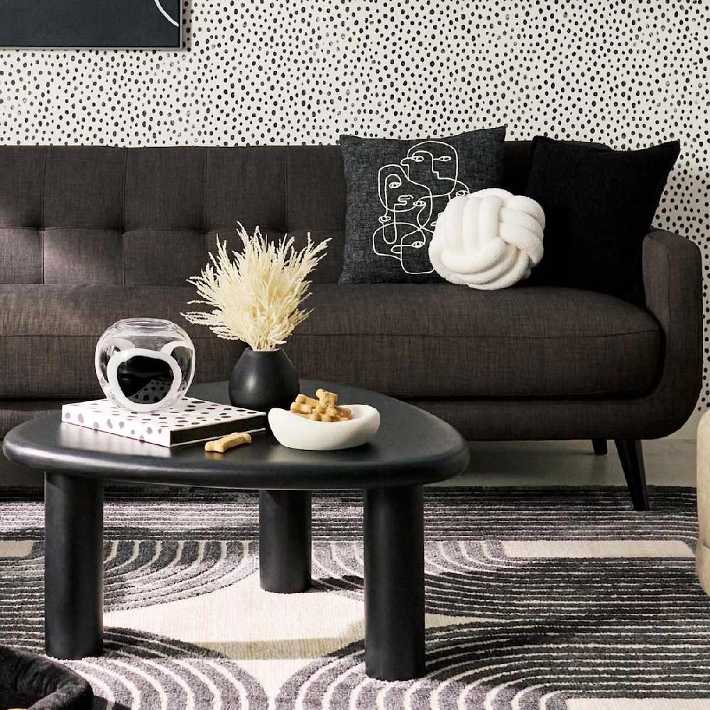 At Home Crosby St. Black Soft Textured Boucle Throw Pillow 18"