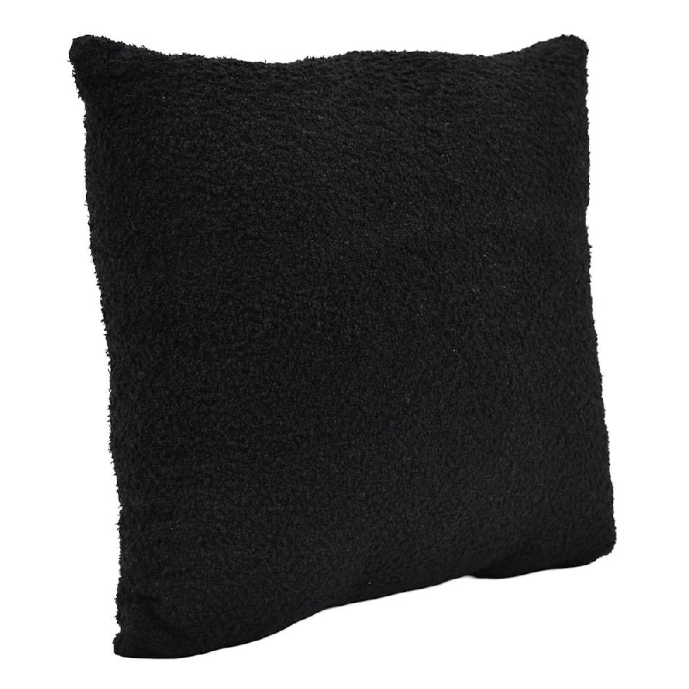At Home Crosby St. Black Soft Textured Boucle Throw Pillow 18"
