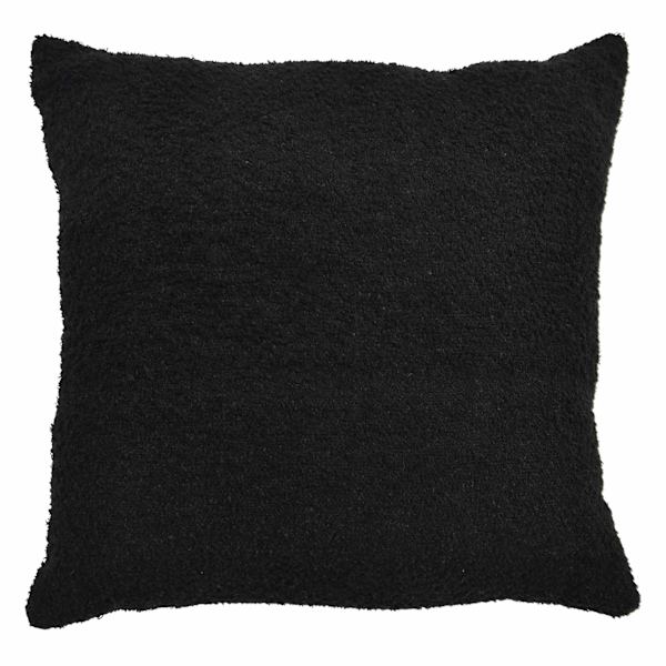 at home Crosby St. Black Soft Textured Boucle Throw Pillow 18"