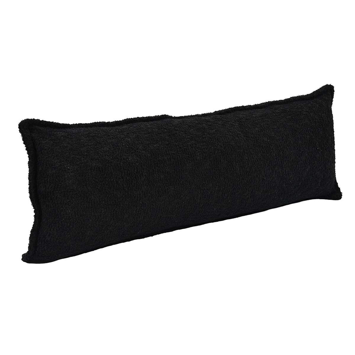 At Home Crosby St. Black Soft Textured Boucle Throw Pillow 14x36