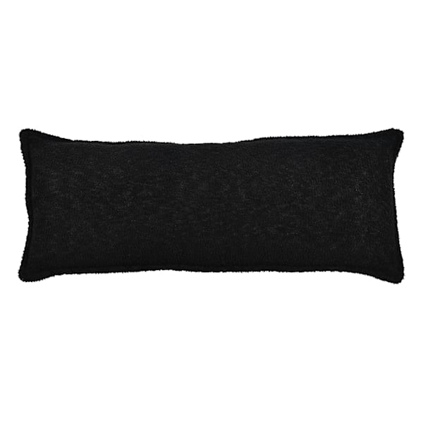 at home Crosby St. Black Soft Textured Boucle Throw Pillow 14x36