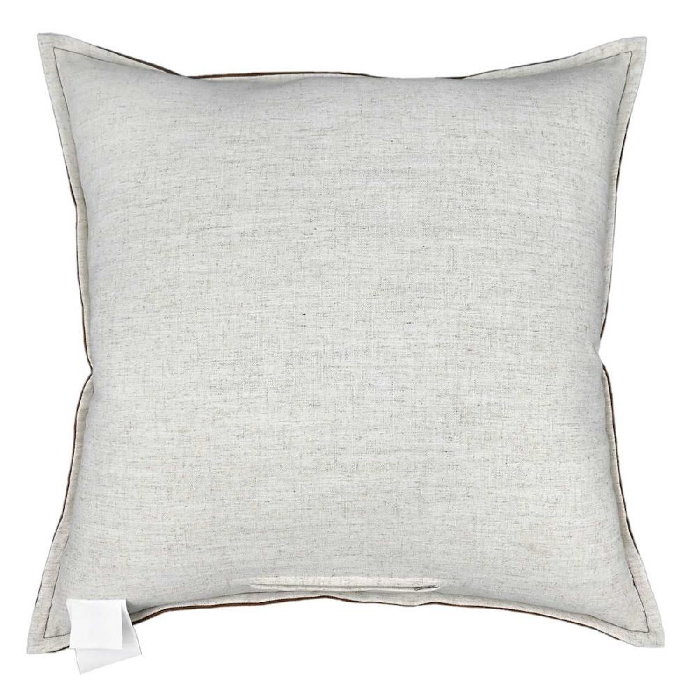 At Home Crosby St. Brown Faux Leather Throw Pillow 24"