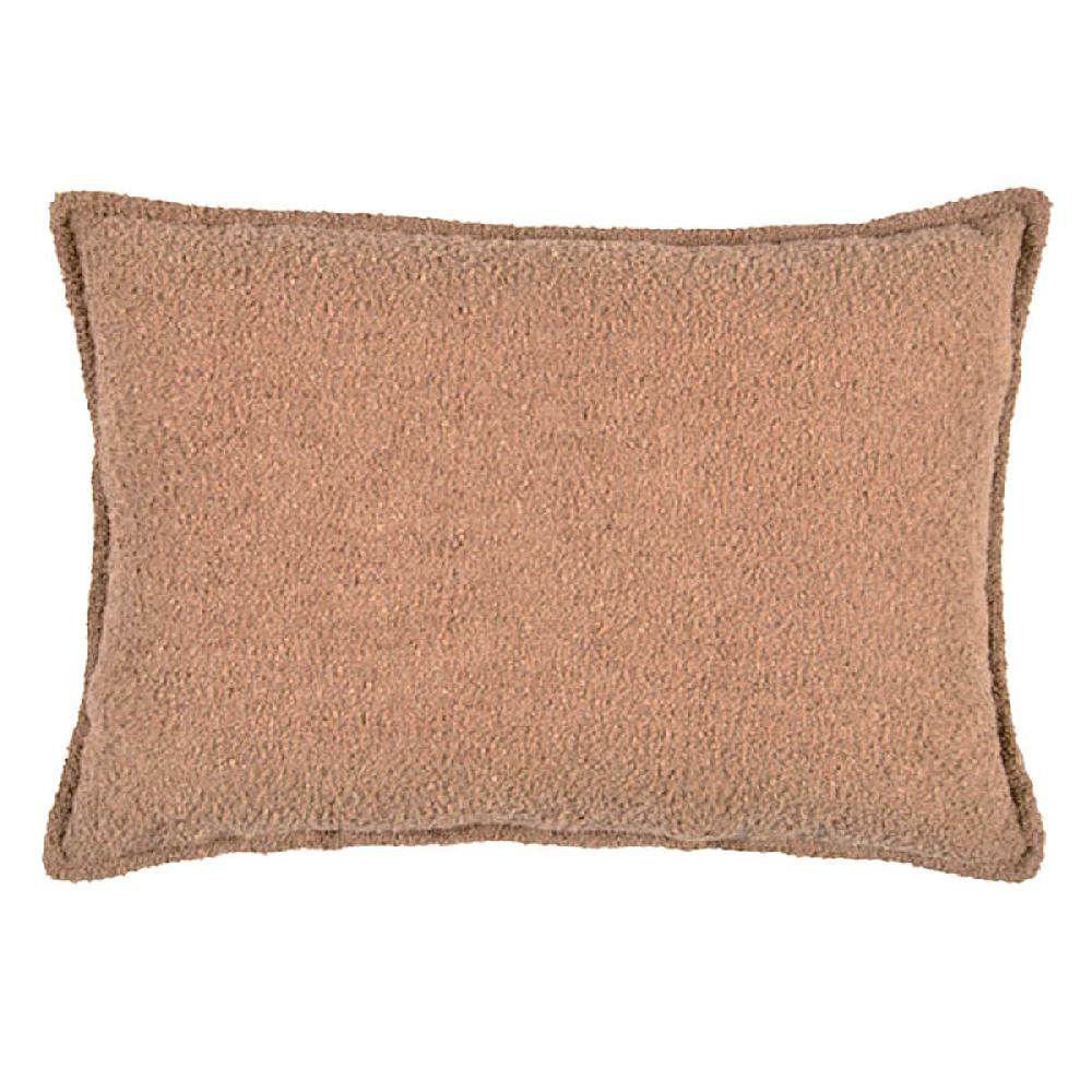 At Home Crosby St. Brown Soft Textured Boucle Throw Pillow 14x20