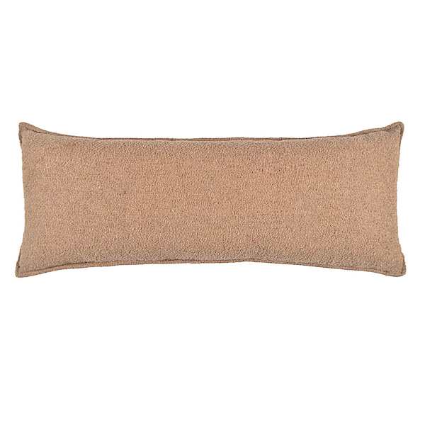 at home Crosby St. Brown Soft Textured Boucle Throw Pillow 14x36