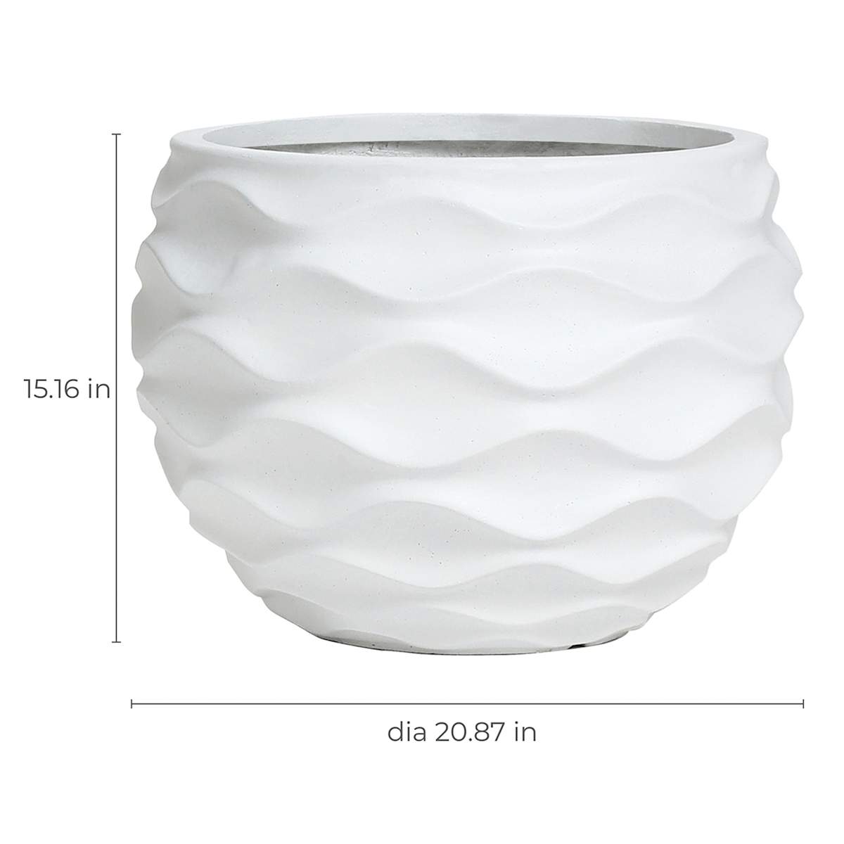 At Home Crosby St. Clara White Outdoor Planter Large