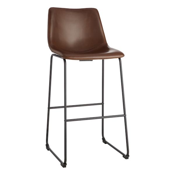at home Crosby St. Drake Faux Leather Barstool Espresso Brown