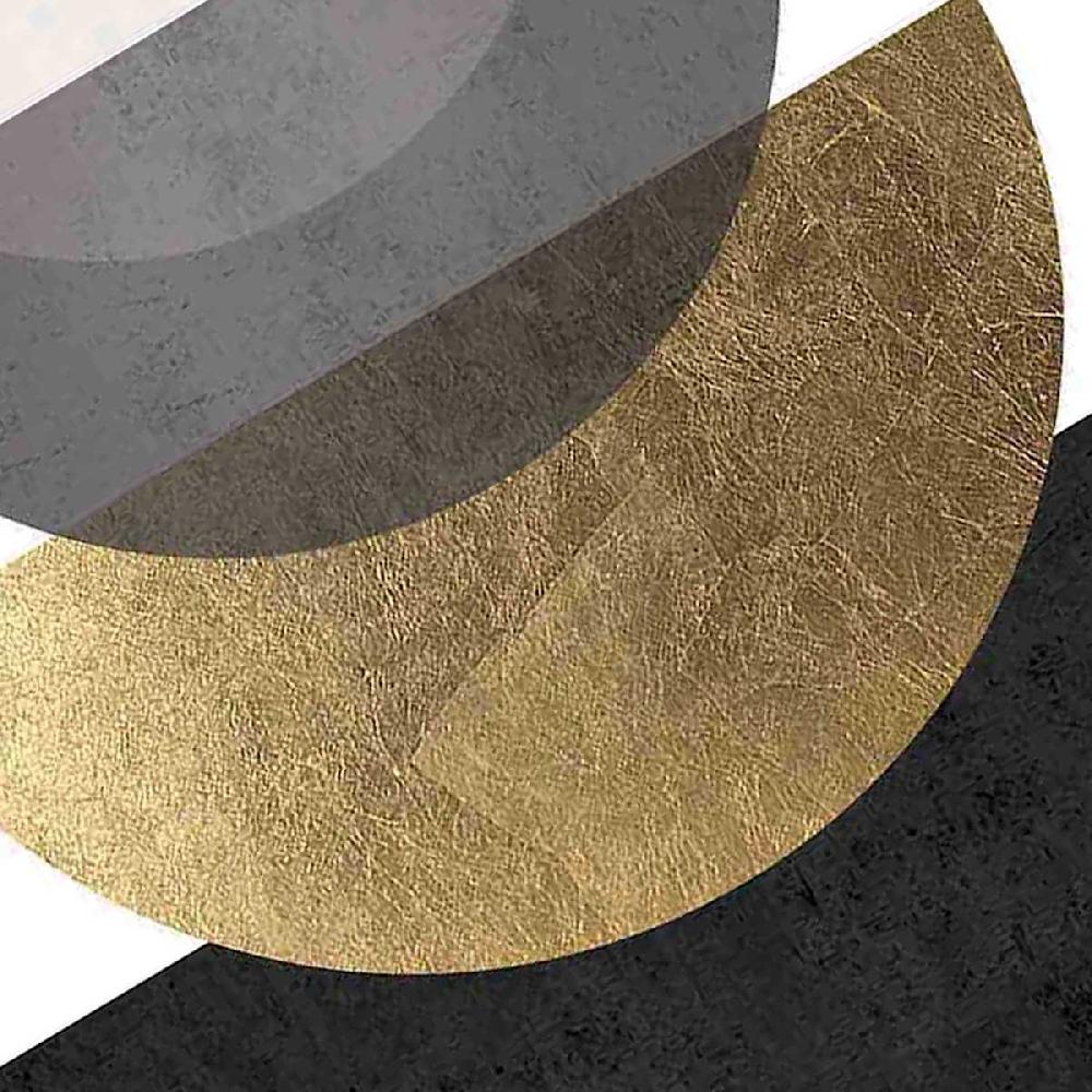 At Home Crosby St. Glass Framed Gold & Black Abstract Wall Art 21x25