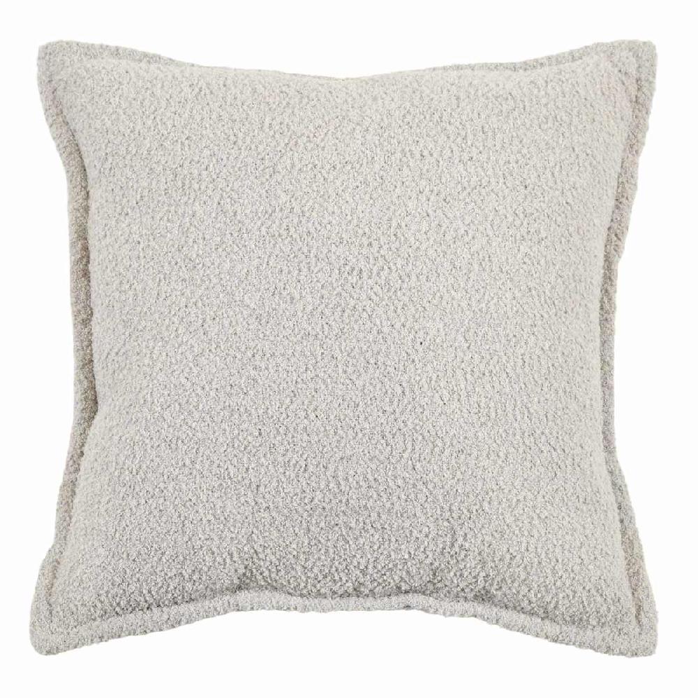At Home Crosby St. Grey Soft Textured Boucle Throw Pillow 18"