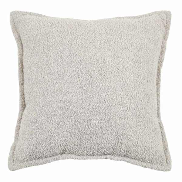 at home Crosby St. Grey Soft Textured Boucle Throw Pillow 18"