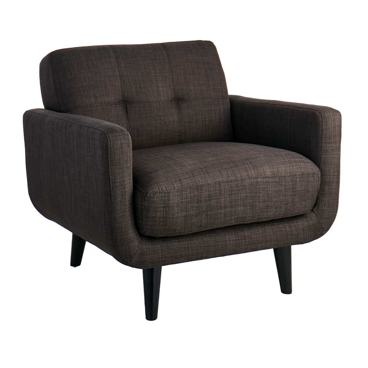At Home Crosby St. Hadley Tufted Back Accent Chair Charcoal Grey