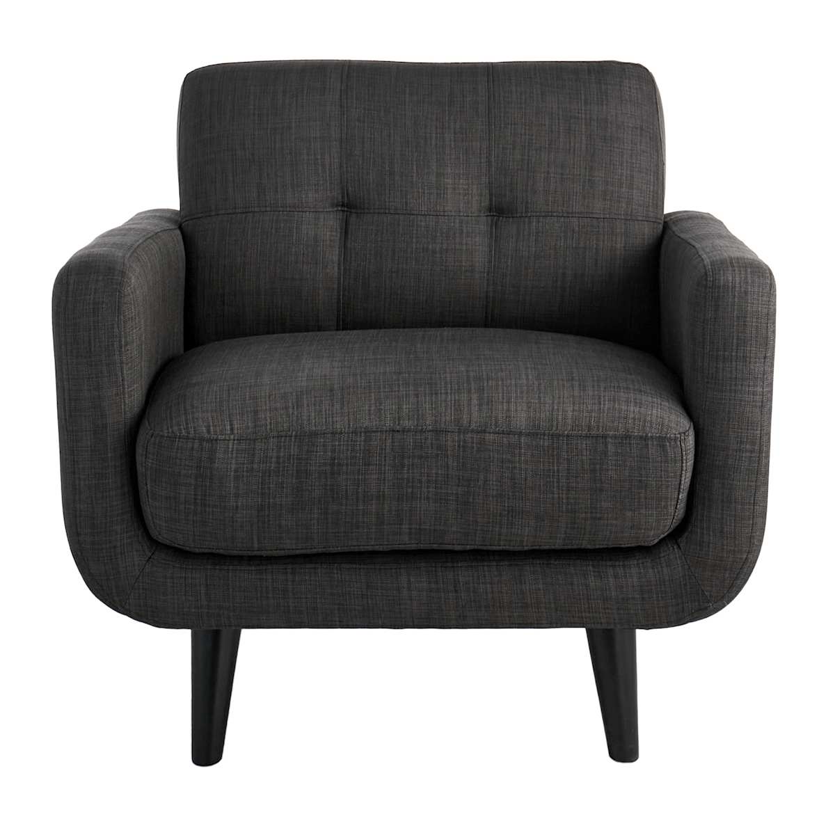 At Home Crosby St. Hadley Tufted Back Accent Chair Charcoal Grey