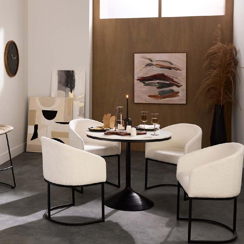 At Home Crosby St. Mariana Marble Bistro Table Black