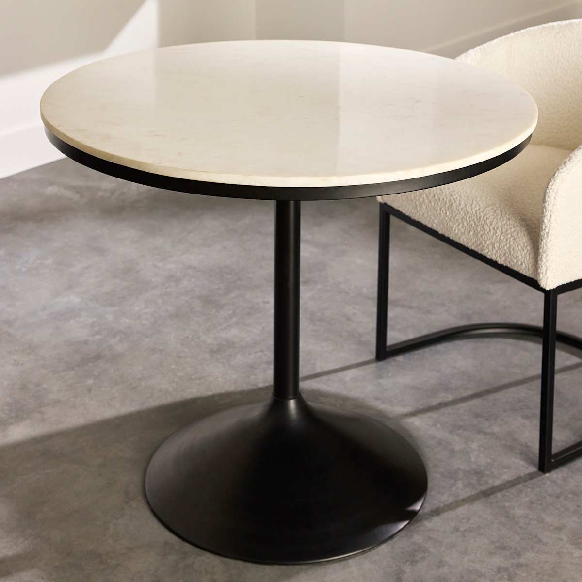 At Home Crosby St. Mariana Marble Bistro Table Black