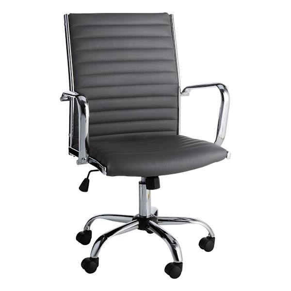 at home Crosby St. Maxwell Adjustable Faux Leather Office Chair Grey
