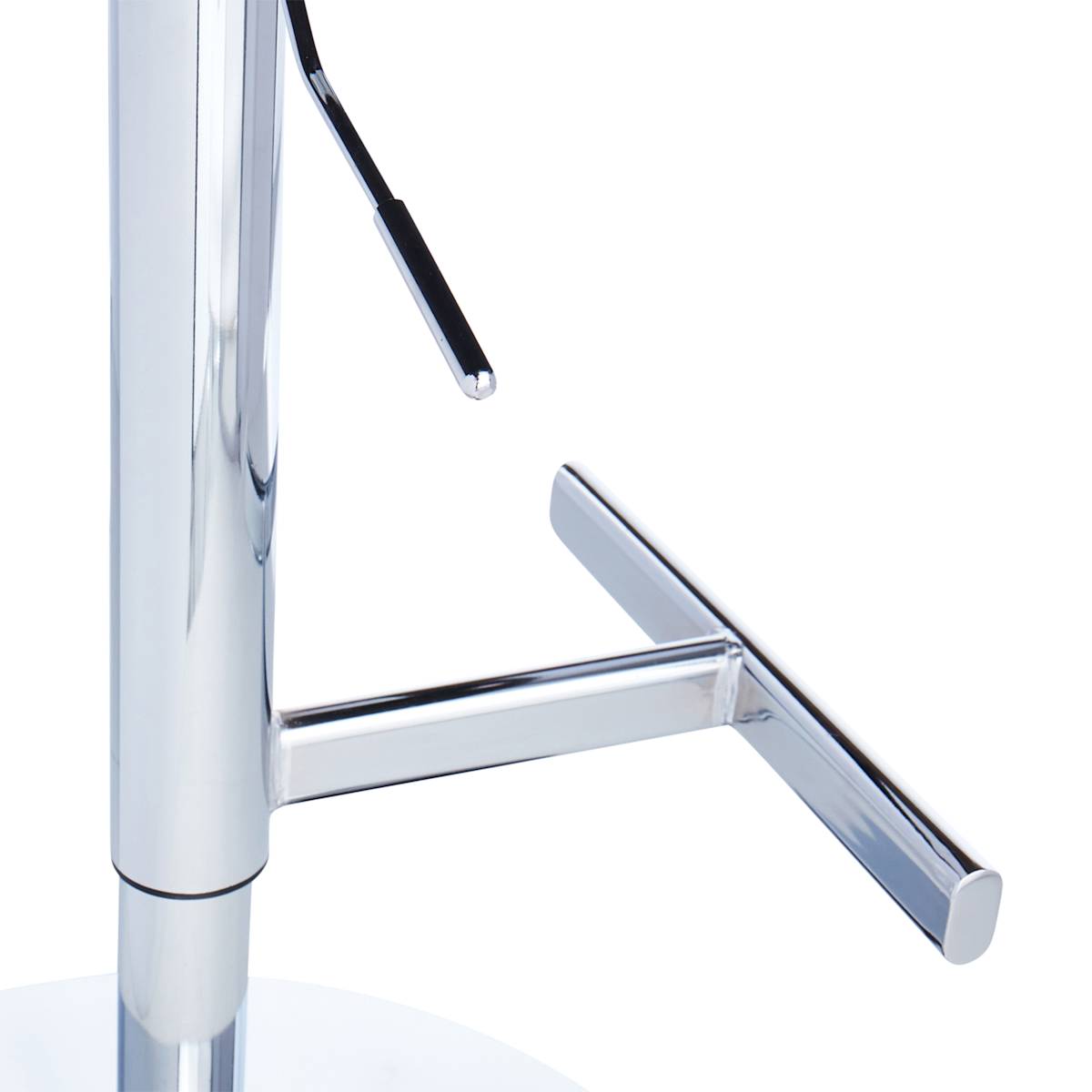 At Home Crosby St. Stout Adjustable Faux Leather Barstool Black