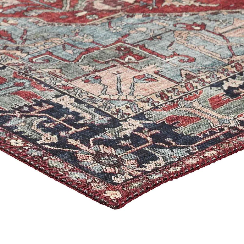 At Home (D473) Fenix Red Medallion Chenille Area Rug 8x10