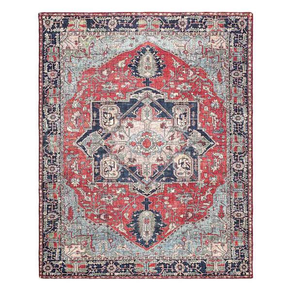 at home (D473) Fenix Red Medallion Chenille Area Rug 8x10