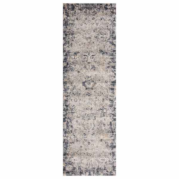 at home (D492) Honeybloom Muneer Blue & Beige Runner 2x7