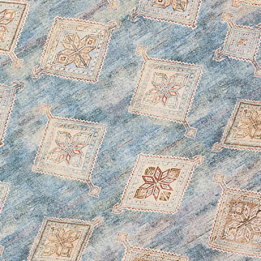 At Home (D569) Freya Blue Multicolor Medallion Area Rug 9x12