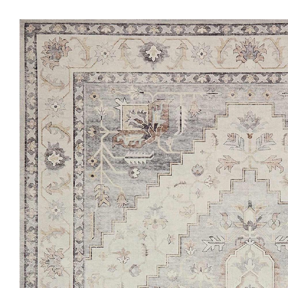 At Home (D576) Honeybloom Grand Villa Taupe Medallion Area Rug 8x10